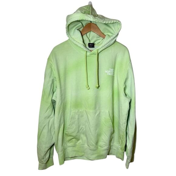 The North Face Tie Dye NF0A5J914Y8 Sharp Green Long Sleeve Pullover Hoodie Large - Picture 1 of 5
